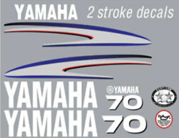 Yamaha 70 dekaler utombordare